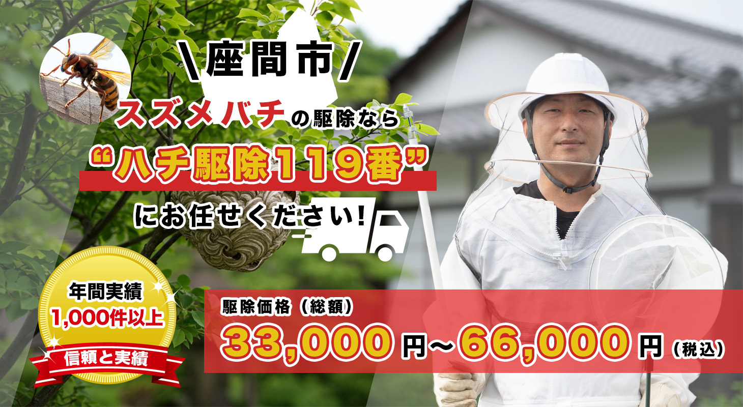 座間市（神奈川）でスズメバチ駆除を依頼するならハチ駆除119番